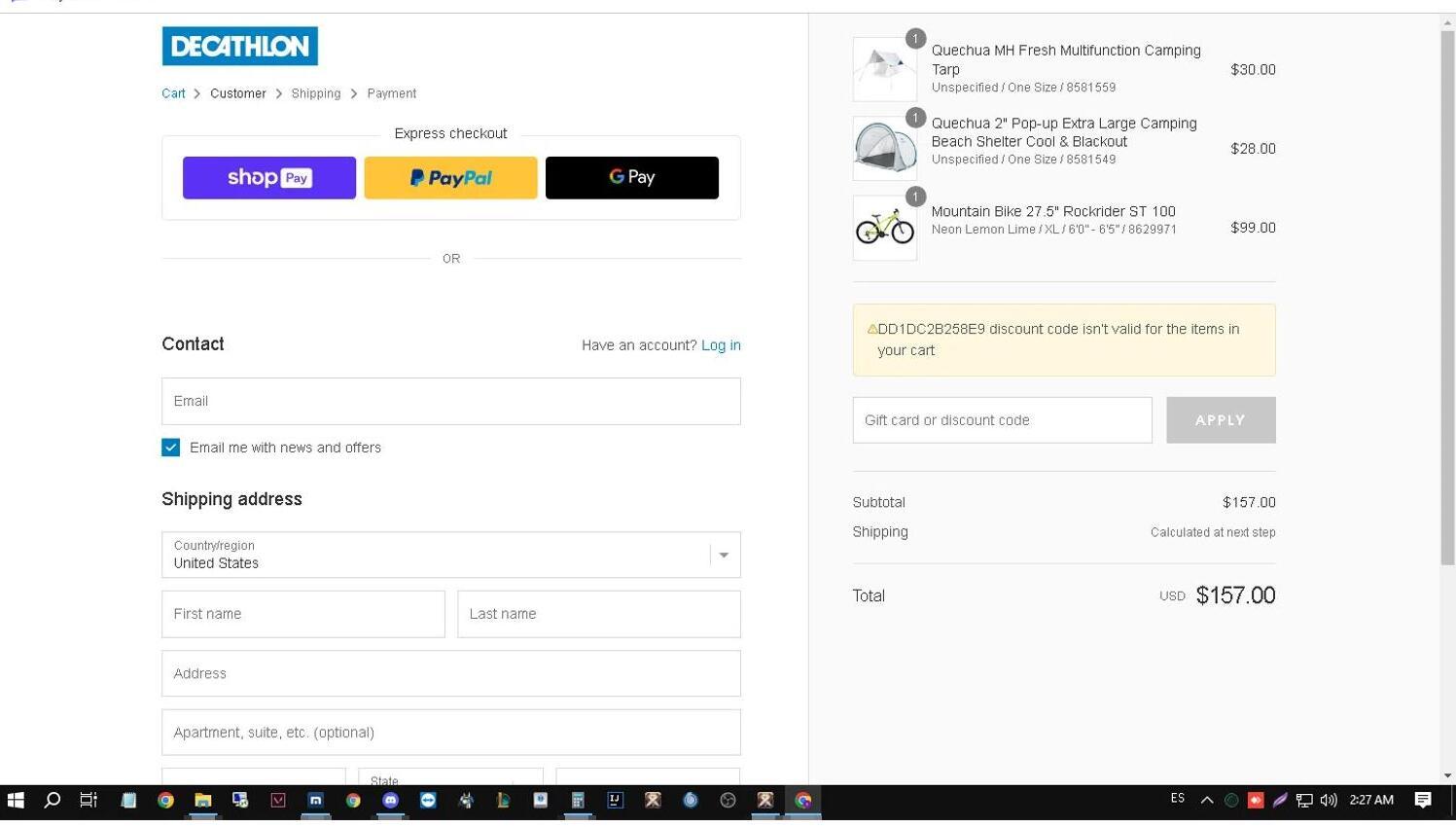 How to apply Decathlon coupon code